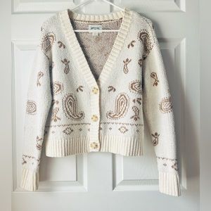 American Eagle | Paisley Cropped Cardigan